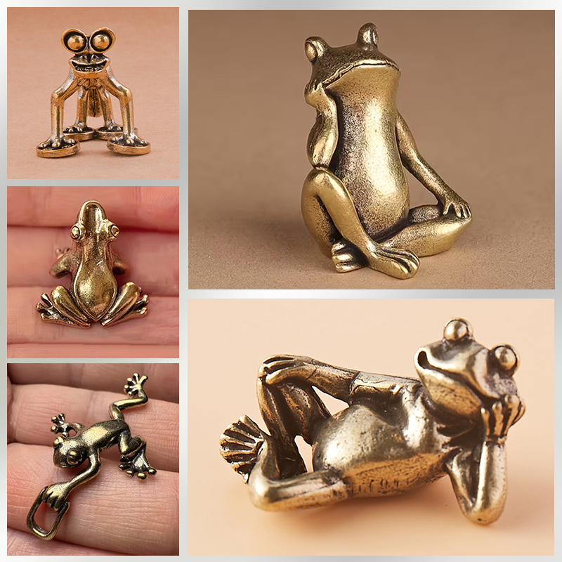 1 szt. Mosiężny Figurka Żaby d – Vintage Collectible Figurines recenzja i cena